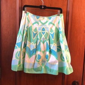 Elie Tahari flare patterned skirt